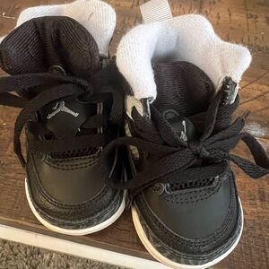 Jordan Kids Black and White Sneakers